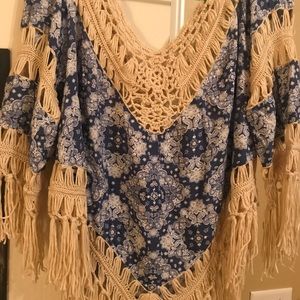 Boho fringe top😍